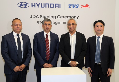 Hyundai Motor Company and TVS Motor Company sign Joint Development Agreement to deliver and commercialize electric three-wheelers in India and additional markets