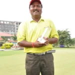 Vijay Kumar after his last victory on the DP World PGTI at the 2010 Haryana Open