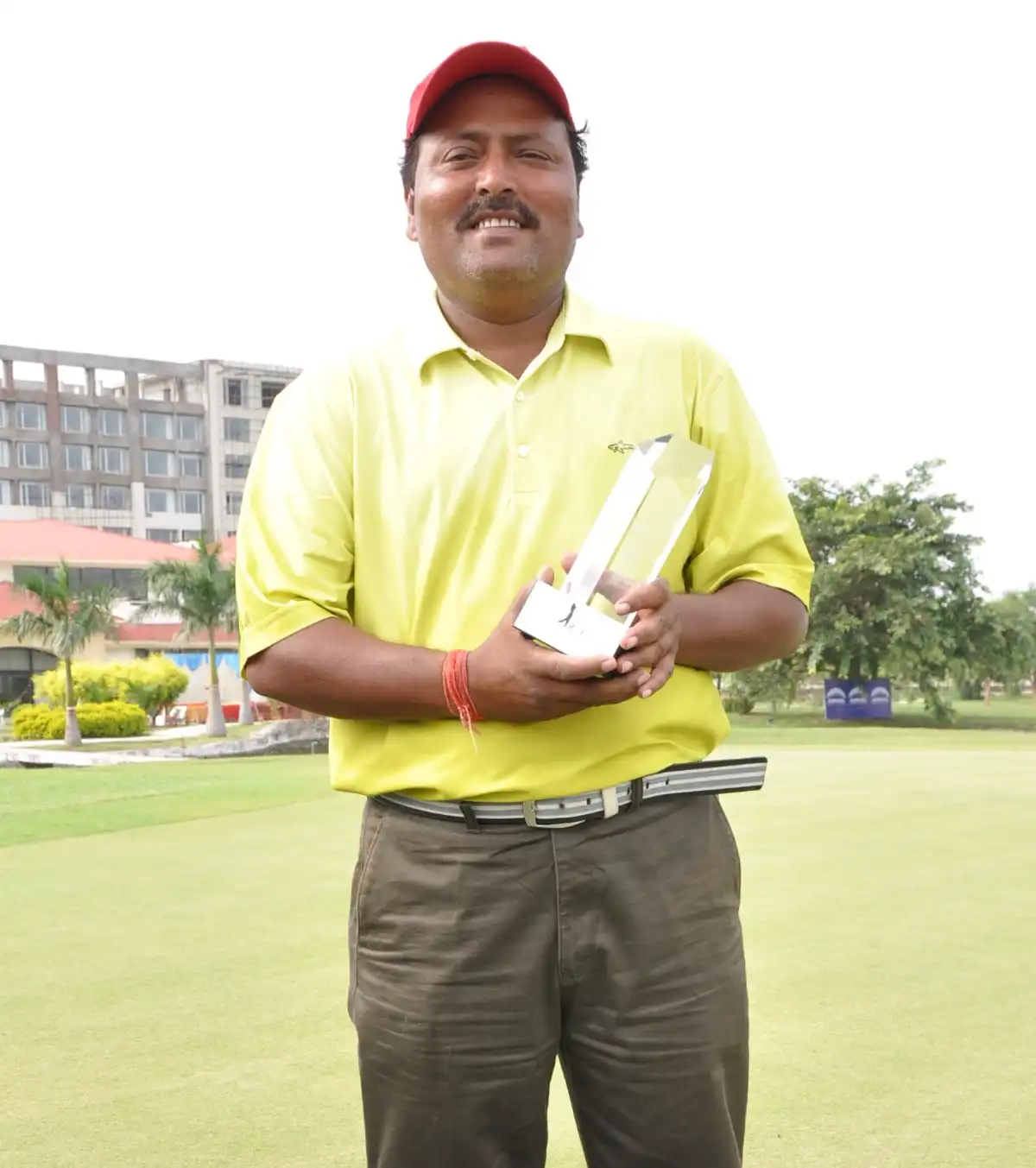 Vijay Kumar after his last victory on the DP World PGTI at the 2010 Haryana Open