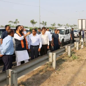 Bihar Chief Minister Samrat Choudhary  conducted an on-site inspection along JP Ganga Path in Patna on May 2, 2026.