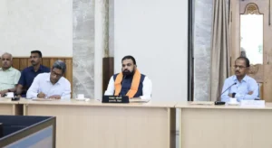 Bihar Chief Minister Samrat Choudhary held a review meeting at CM Secretariat in Patna on May 2, 2026.