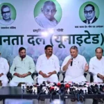 Bihar Deputy Chief Minister Vijay Kumar Chaudhary addressing a Press conference in Patna on May 2, 2026.