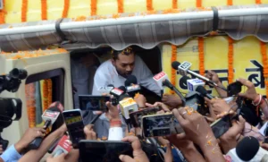 JD(U) leader Nishant Kumar undertakes Sadbhav Yatra across Bihar from Patna on May 3, 2026.