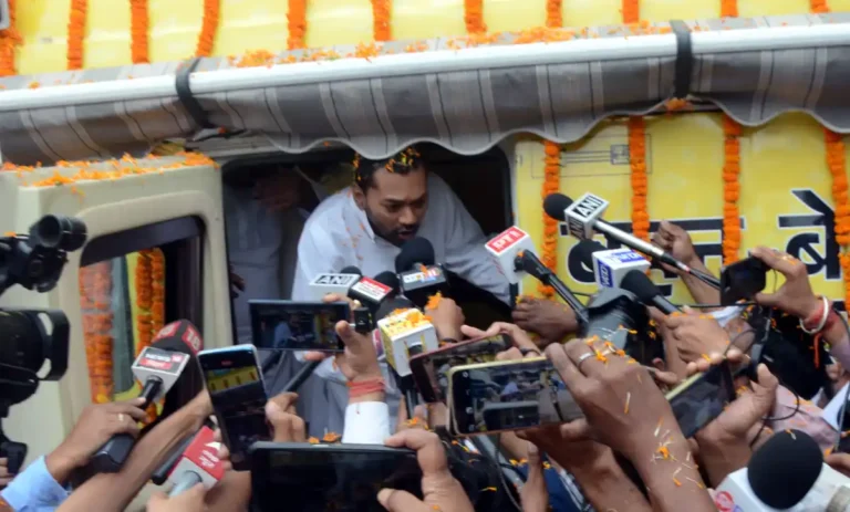 JD(U) leader Nishant Kumar undertakes Sadbhav Yatra across Bihar from Patna on May 3, 2026.