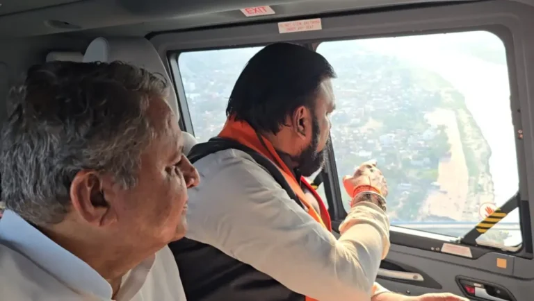Bihar Chief Minister (CM) Samrat Choudhary on Tuesday conducted aerial survey of Vikramshila Setu over river Ganga