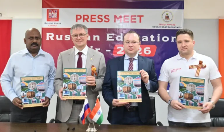 (L-R): Mr. Ravi Chandran. C, Mr. Valerii Khodzhaev, Mr. Alexander Dodonov, Dr. Berezhanskiy Pavel Viacheslavovich