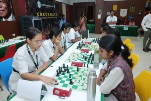 Players concentrating on their next moves.