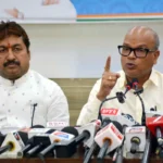 Bihar Pradesh Congress Committee President Rajesh Ram, addressing a press conference in Patna on May 9, 2026.