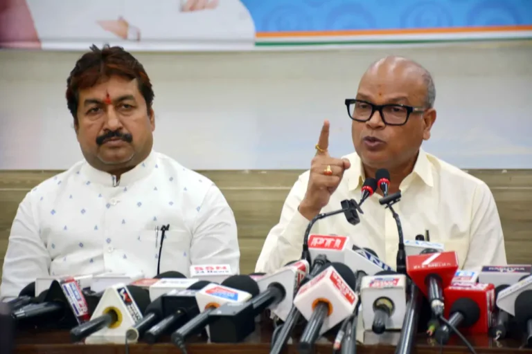 Bihar Pradesh Congress Committee President Rajesh Ram, addressing a press conference in Patna on May 9, 2026.