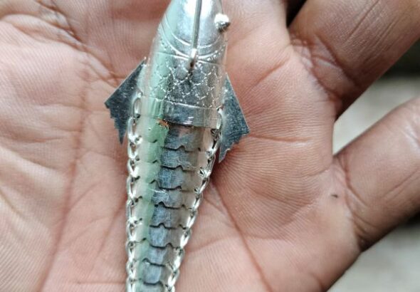 Fish made of silver