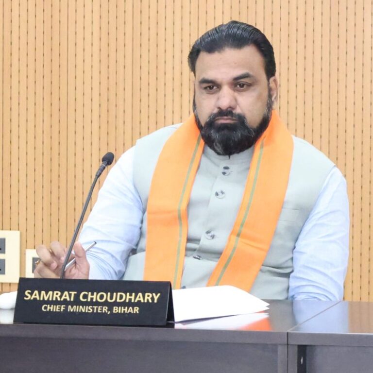 Bihar Chief Minister (CM) Samrat Choudhary chaired a review meeting of the Information and Public Relations Department in Patna on May 13, 2026.