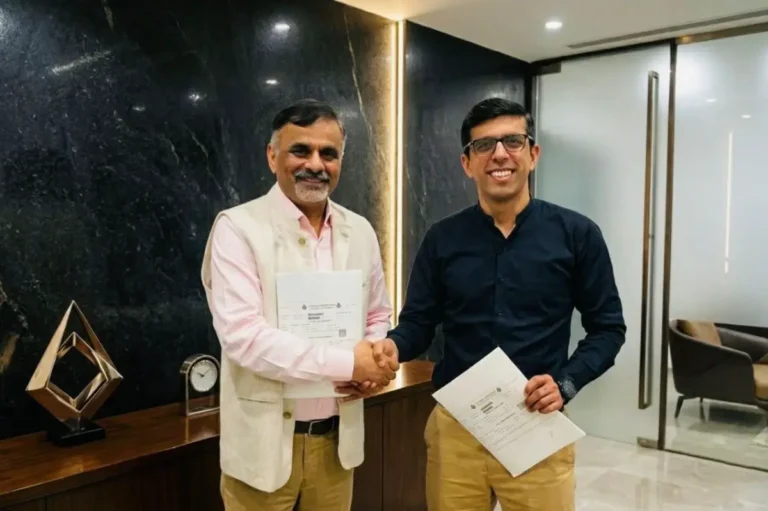 Vice Chancellor of Sushant University, Prof. (Dr.) Rakesh Ranjan with Piyush Nangru, Founder of Vedam School of Technology