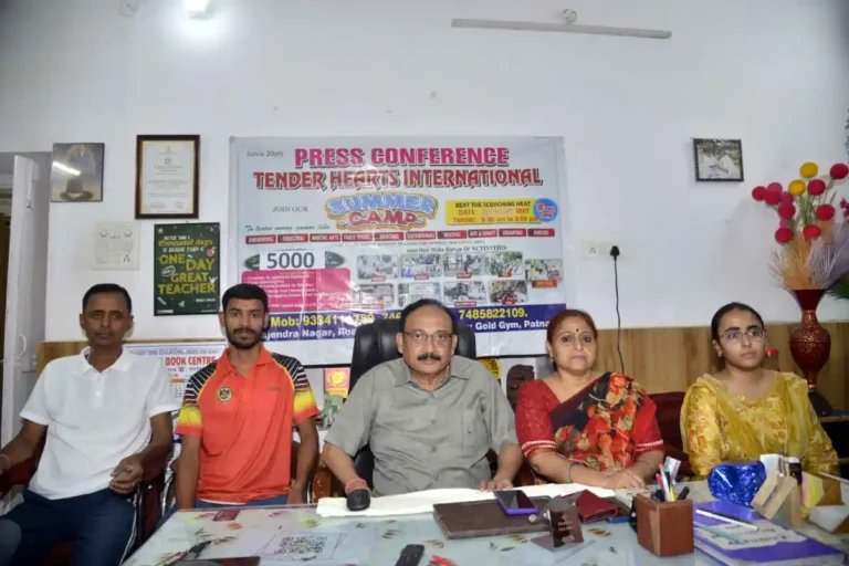 Tender Hearts International School management holds a Press conference in Patna on May 16, 2026.
