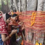 Married women performing Vat Savitri Puja in Patna on May 16, 2026.