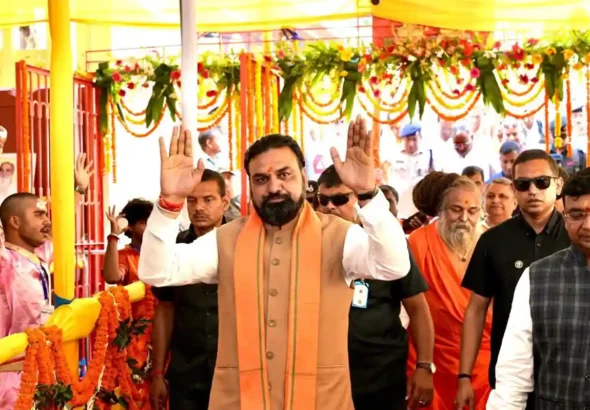 Bihar Chief Minister Samrat Choudhary inaugurated Mal Maas Mela in Rajgir on May 17, 2026.