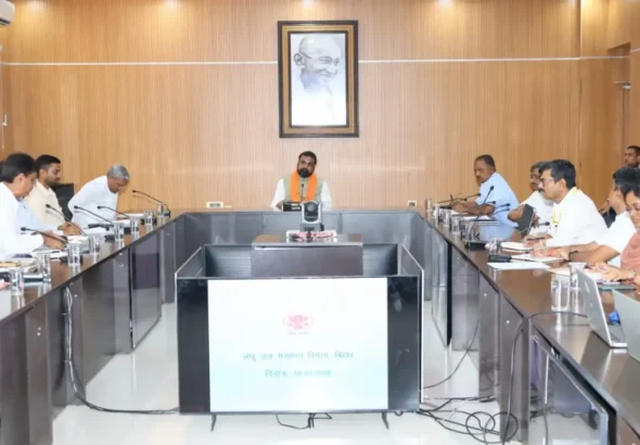 Bihar Chief Minister Samrat Choudhary chaired a high-level review meeting of Minor Water Resources Department in Patna.