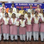 St Karen's High School felicitates CBSE 2006 toppers in Patna on May 18, 2026.