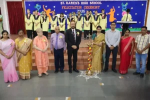 Felicitation function at St Karen's High School in Patna.
