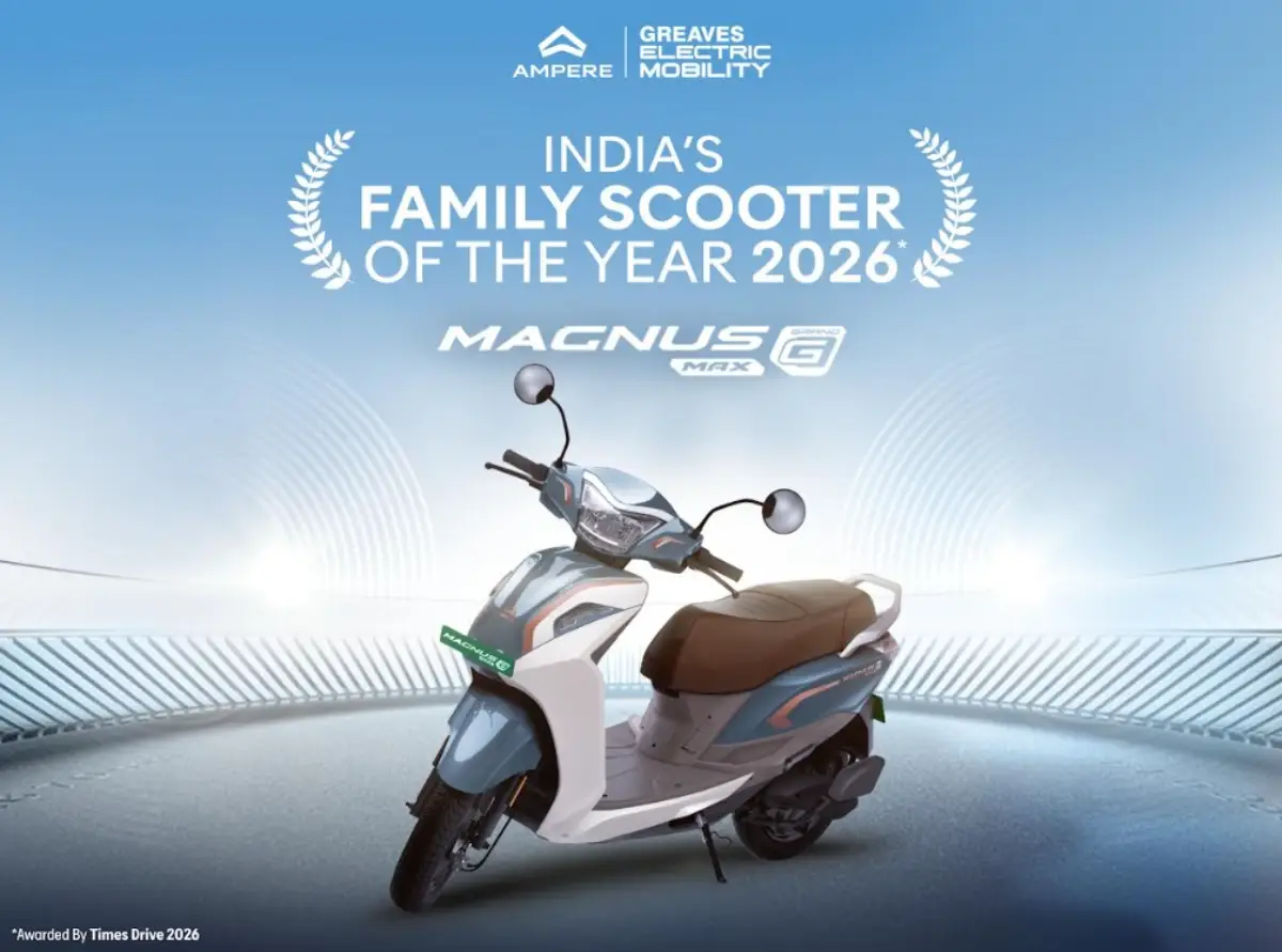 Ampere Magnus G Max by Greaves Electric Mobility wins ‘Family Scooter of the Year’ at Times Drive Auto Summit and Awards 2026