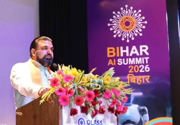 Bihar Chief Minister Addressing the opening function of Bihar AI Summit 2026 in Patna.