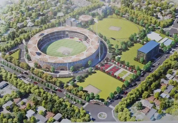 A Model of Moinul Haq Stadium