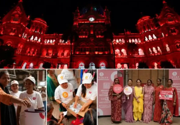 CSMT lights up red as Ujaas drives conversations on menstrual dignity, awareness and period equity on World Menstrual Hygiene day 2026