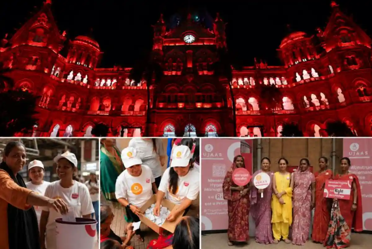 CSMT lights up red as Ujaas drives conversations on menstrual dignity, awareness and period equity on World Menstrual Hygiene day 2026