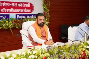 Bihar Chief Minister Samrat Choudhary chaired a review meeting for the forthcoming Shrawani Mela in Bhagalpur on May 31, 2026.