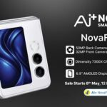 Ai+ NovaFlip 5G features a 32MP Front Camera, Dimensity 7300X Chipset, and a 6.9" AMOLED Display, the NovaFlip 5G redefines what a Flip Phone Can Be at an Accessible Price Point