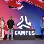 Campus Activewear unveiled its new brand identity and logo at Shoecase 2026, with Gautam Gambhir joining the brand during the launch
