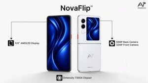 Ai+ NovaFlip 5G features a 32MP Front Camera, Dimensity 7300X Chipset, and a 6.9" AMOLED Display, the NovaFlip 5G redefines what a Flip Phone Can Be at an Accessible Price Point