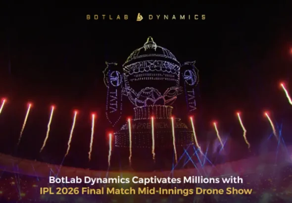 BotLab Dynamics' 2026 IPL Final drone show captivated over 128,000 fans in the Narendra Modi Stadium and attracted 3.4 crore live viewers on screen