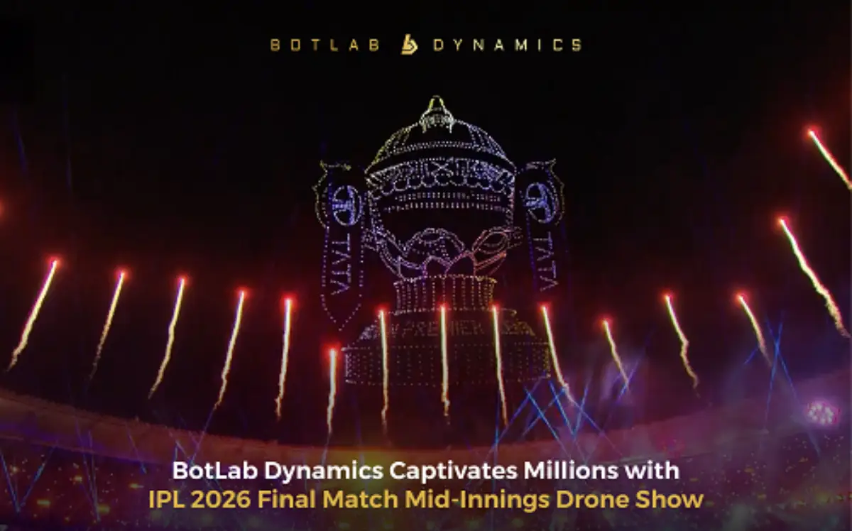 BotLab Dynamics' 2026 IPL Final drone show captivated over 128,000 fans in the Narendra Modi Stadium and attracted 3.4 crore live viewers on screen