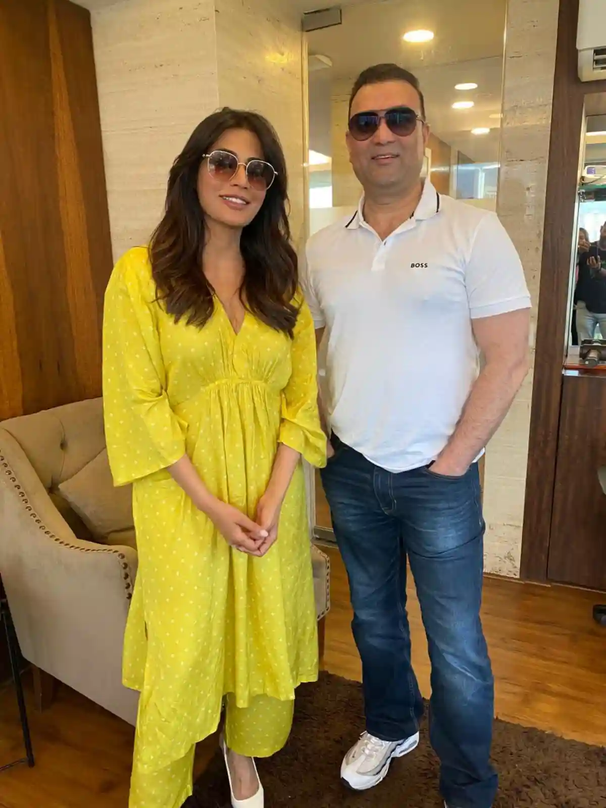 Brand Ambassador of International Property Expo - Chitrangada Singh with Group CEO & MD NKN Media Mr. Abdul Majid Khan