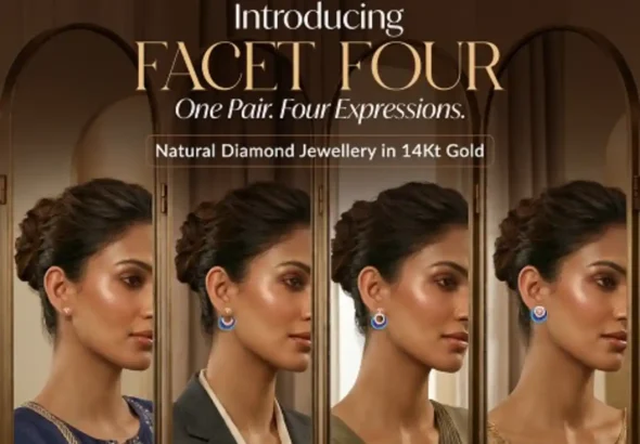 "FACET FOUR"- One Pair of Earrings, Four Distinct Styles
