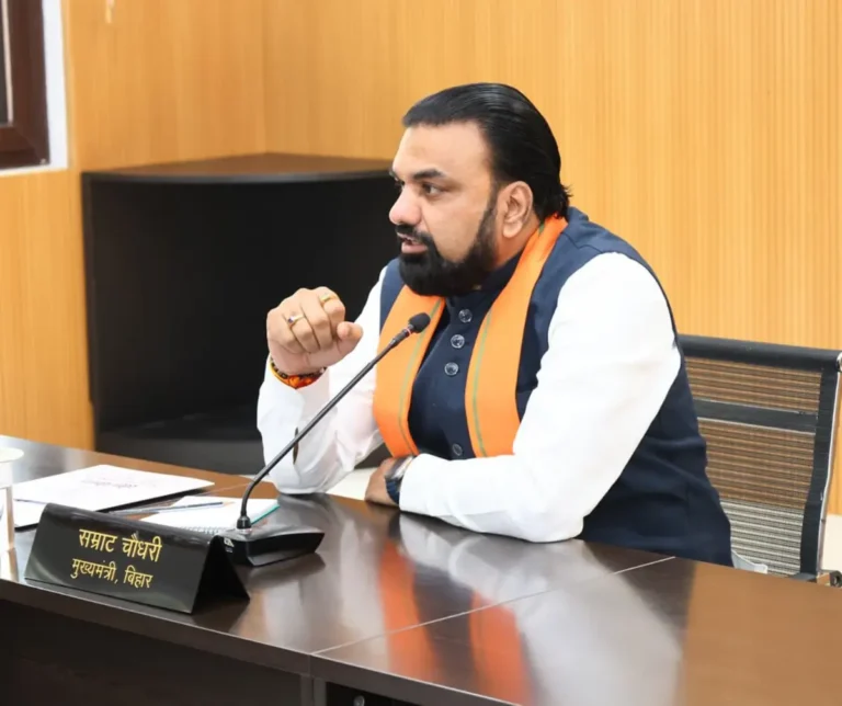 Bihar Chief Minister Samrat Choudhary chaired a review meeting of the sports department in Patna on June 6, 2026.