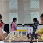 Players concentrating on their next moves in the Bihar State Sub-Junior Chess Championship in Patna on June 7, 2026.