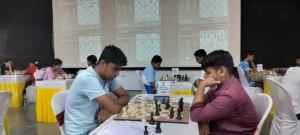 Players concentrating on their next moves in the Bihar State Sub-Junior Chess Championship in Patna on June 7, 2026.