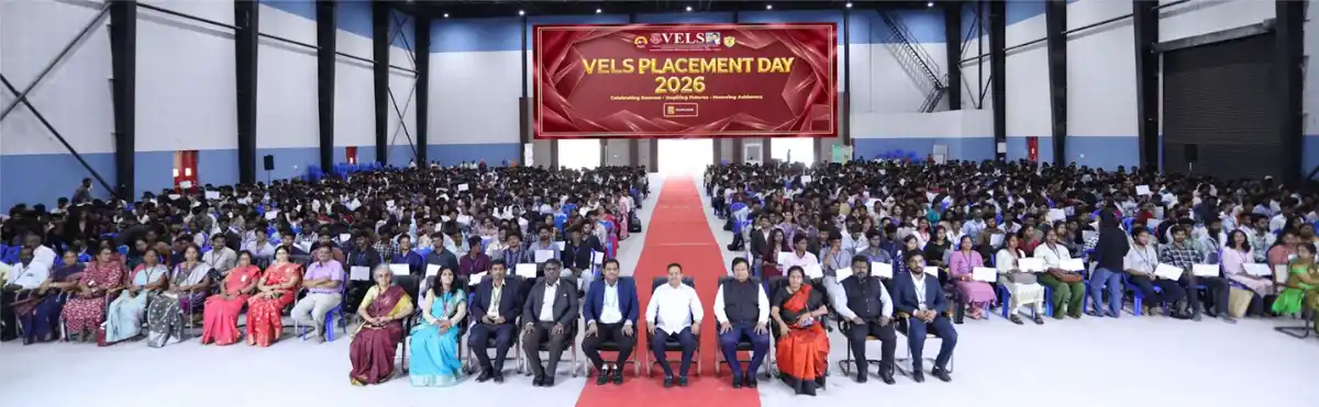 Founder Chancellor Dr. Ishari K. Ganesh with Vels University students placed through campus recruitment
