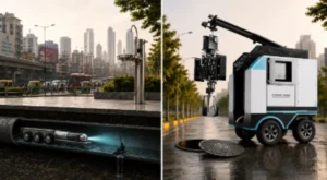 ENDOBOT enables robotic inspection to detect defects inside water, sewer, & stormwater pipelines, while HOMOSEP eliminates manual scavenging through mechanized manhole cleaning