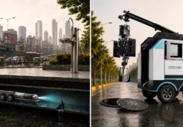 ENDOBOT enables robotic inspection to detect defects inside water, sewer, & stormwater pipelines, while HOMOSEP eliminates manual scavenging through mechanized manhole cleaning
