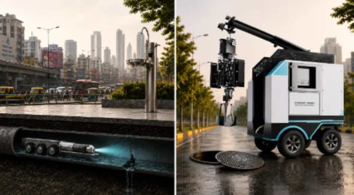 ENDOBOT enables robotic inspection to detect defects inside water, sewer, & stormwater pipelines, while HOMOSEP eliminates manual scavenging through mechanized manhole cleaning