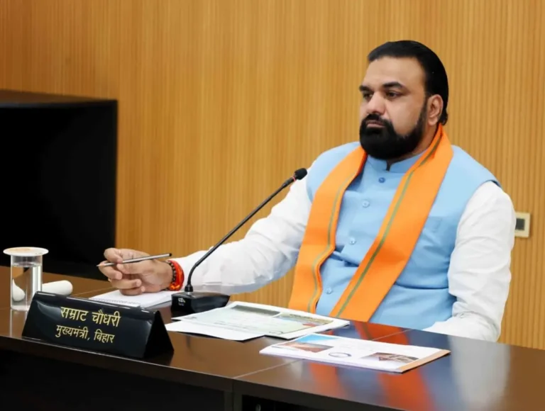 Bihar Chief Minister Samrat Choudhary chaired a high-level review meeting of the Water Resources Department in Patna on June 13, 2026.