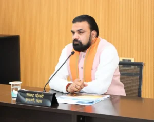Bihar Chief Minister Samrat Choudhary chaired a review meeting of the Tourism Department in Patna on June 14, 2026.