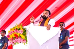 Bihar Chief Minister Samrat Choudhary addressing a function in Gayaji on June 15, 2026.