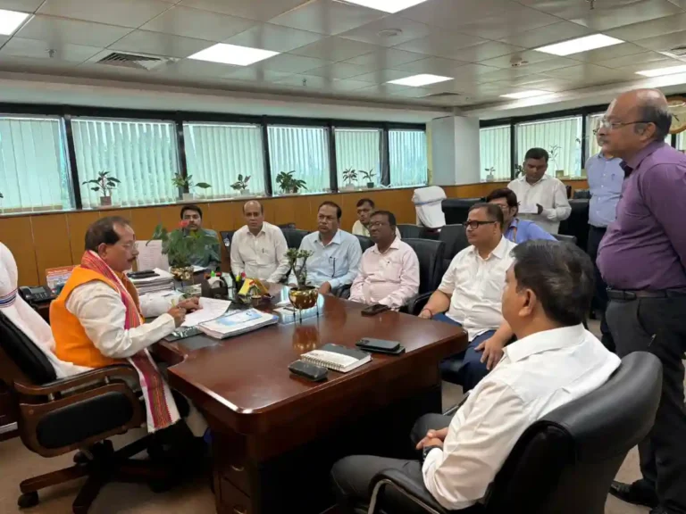 Bihar Agriculture Mnister Vijay Kumar Sinha chaired a review meeting of his department in Patna on June 20, 2026.