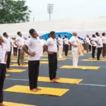 Prime Minister Narendra Modi participates in International Day of Yoga function in Kolkata on June 21, 2026.