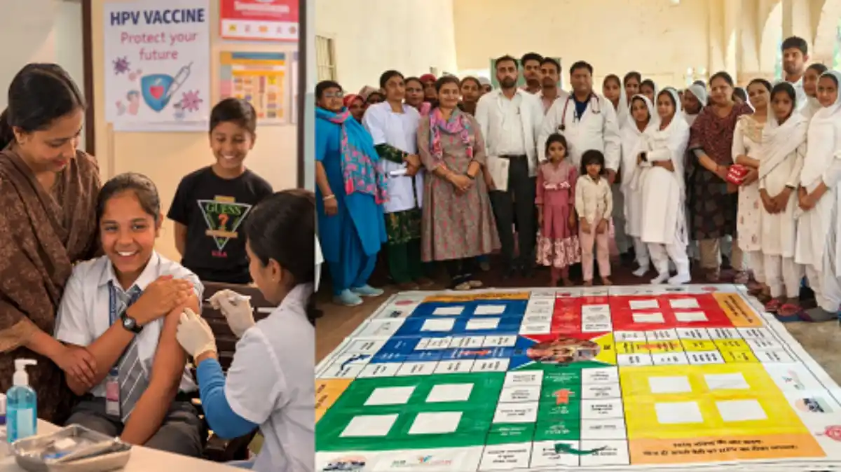 M3M Foundation facilitates HPV Vaccination for adolescent girls in Nuh, Haryana