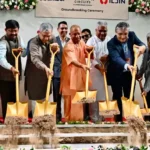 UP Chief Minister Yogi Adityanath and Union Minister Ashwini Vaishnaw jointly laid the foundation stone for electronics manufacturing projects in Jewar on June 27, 2026.