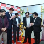 L to R: Deepak Francis (Business Head), R. Balakrishnan (Head – Treasury), Rajeev M. R. (CFO), Mahesh Thakkar (Chairman, FIDC), Manoj Ravi (CEO), and Bindu Menon (Zonal Head – Maharashtra)